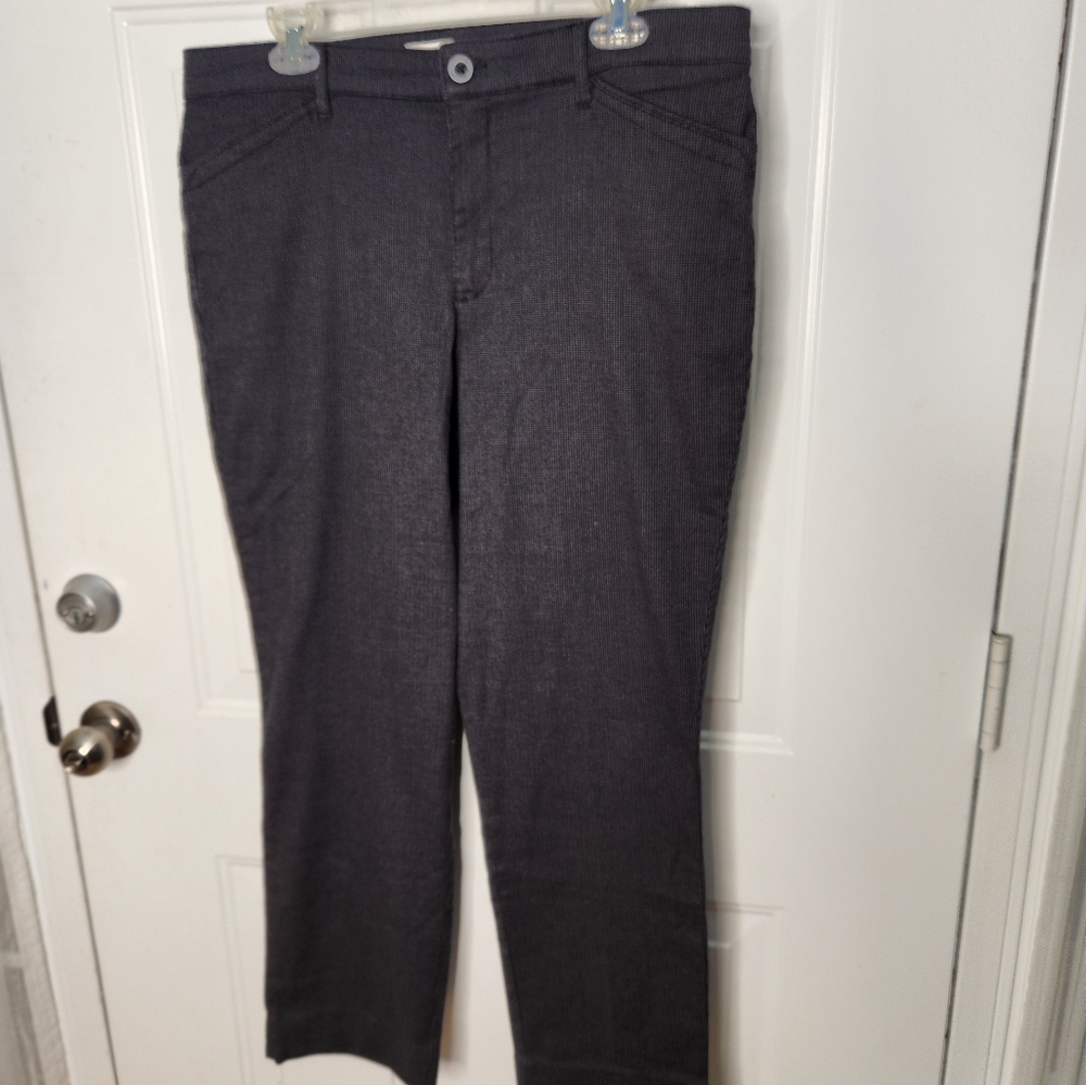 Gloria Vanderbilt Senora Black Gray Tweed Pattern Women's Plus Size 14
